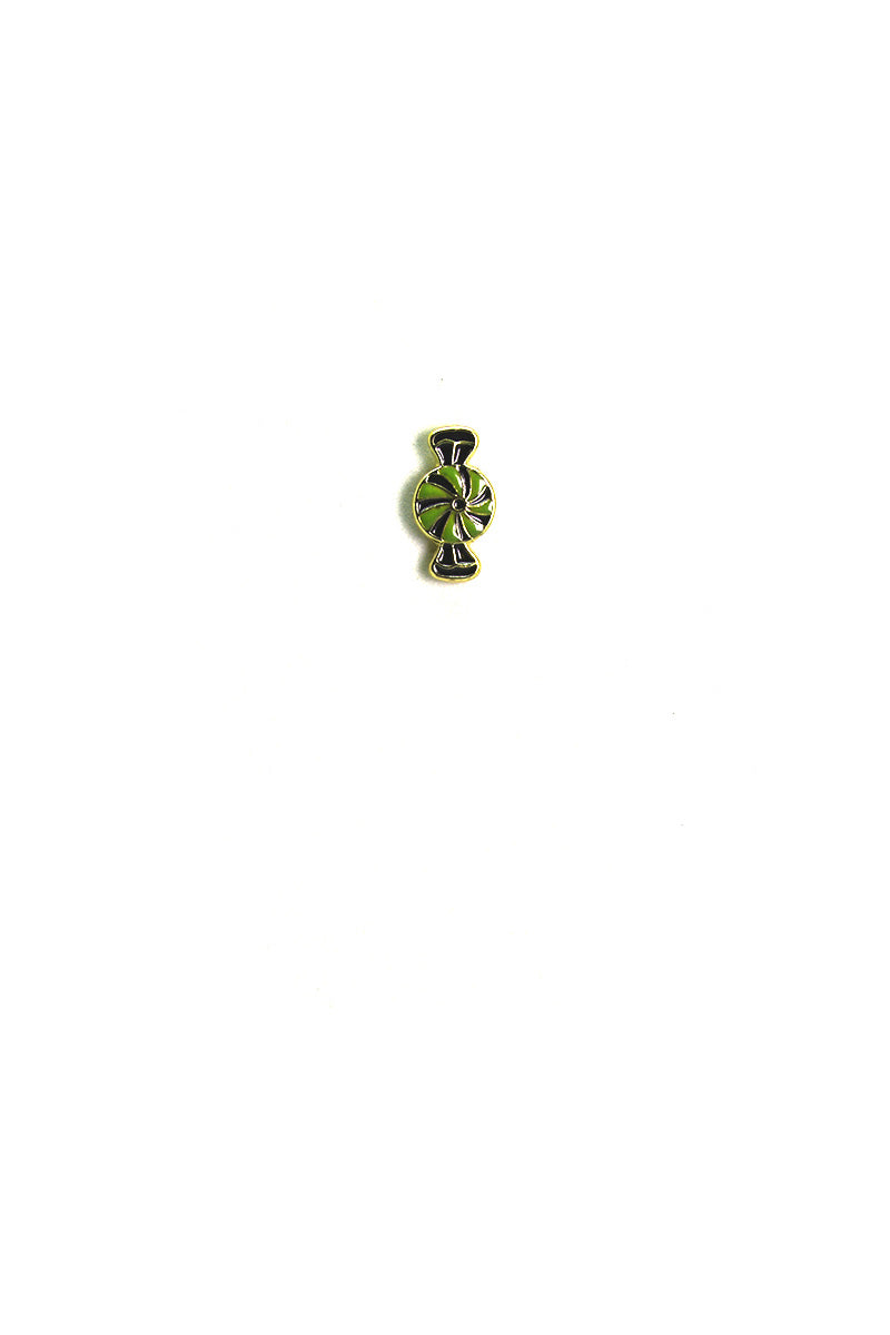 Candy Wrapper Stud Single Earring - Green