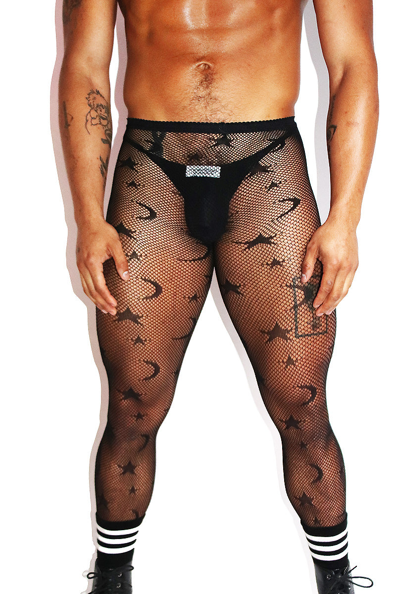 Mystic Fishnet Tights Set- Black