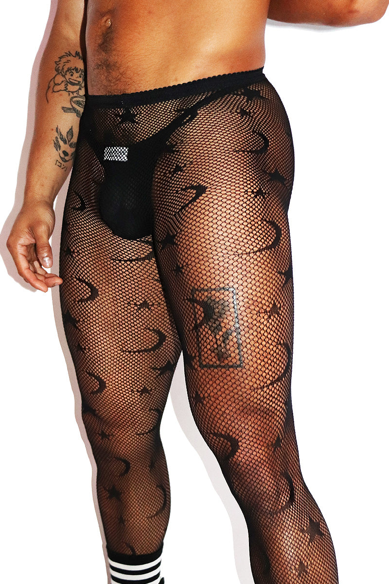 Mystic Fishnet Tights Set- Black