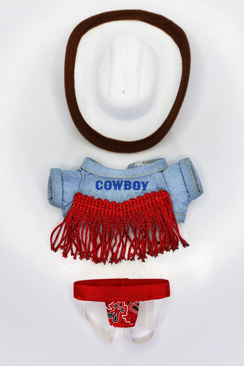 Yee-Haw Cowboy Harness Monster Doll Full Look Outfit Set