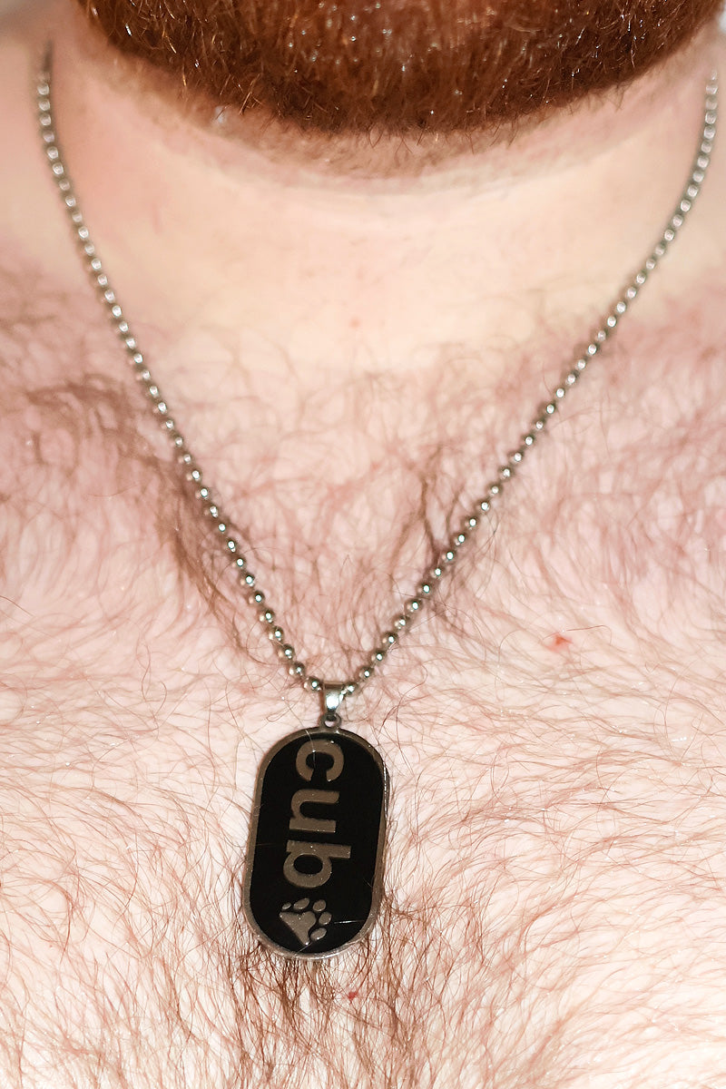 Cub Dog Tag Necklace - Silver