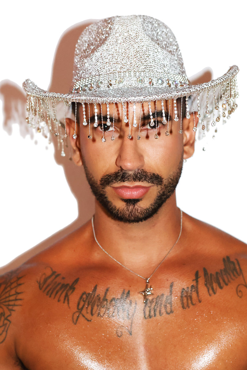 Crystal Eleganza Cowboy Hat - White