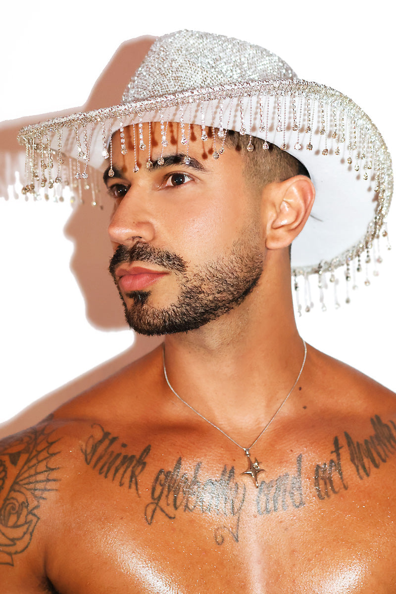Crystal Eleganza Cowboy Hat - White