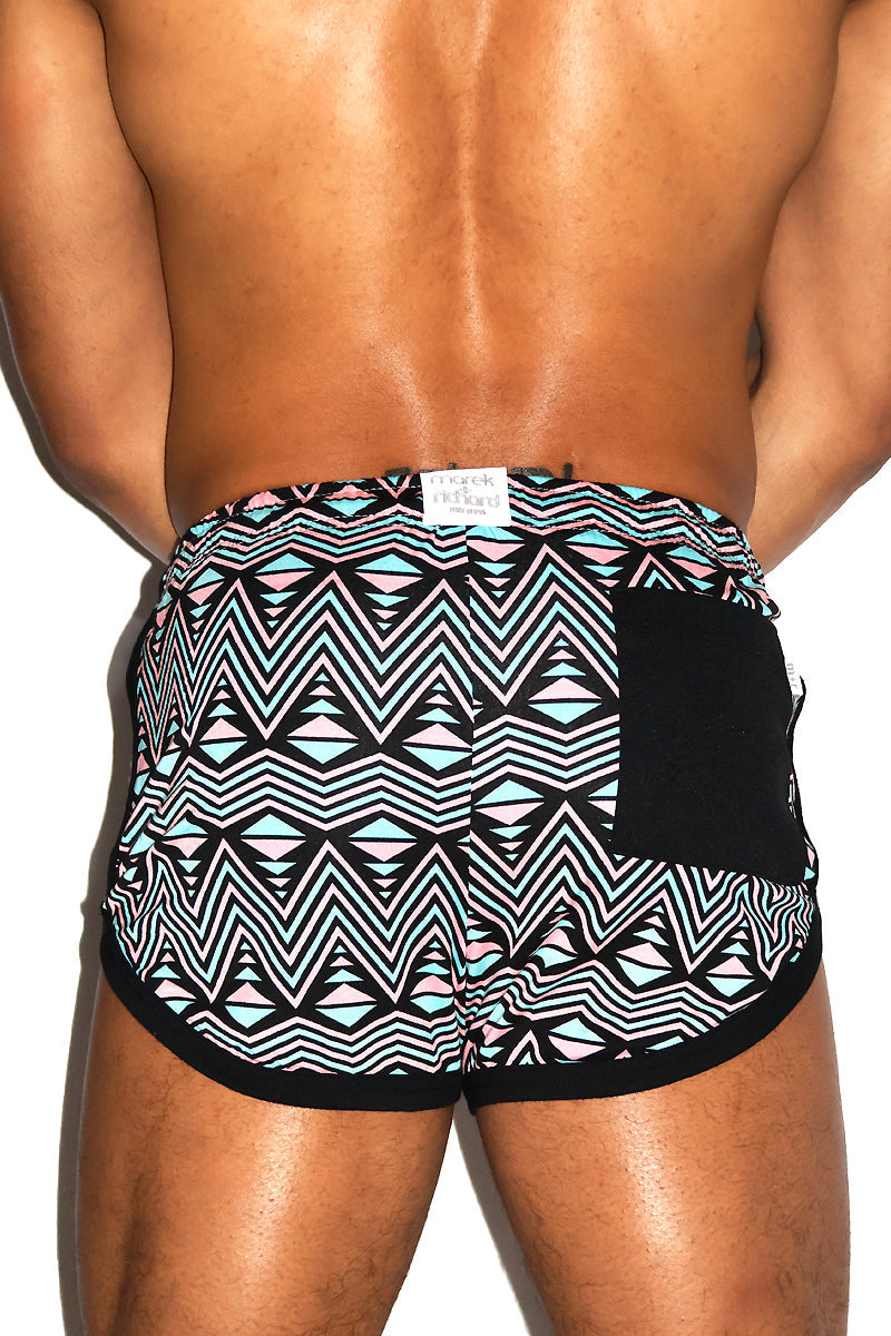 Psychotic Trip Shorty Shorts- Black