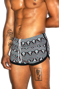 Psychotic Trip Shorty Shorts- Black