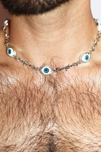 Eyeball Chain Necklace - Silver