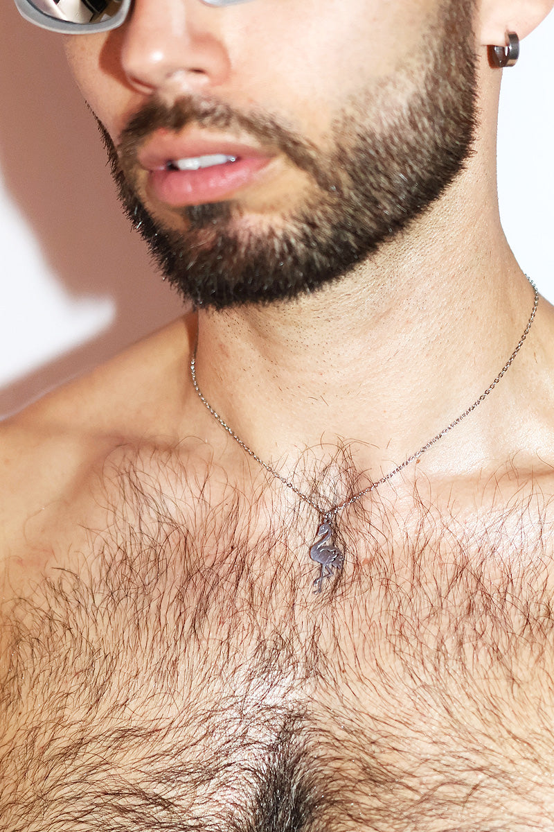 Flamingo Necklace - Silver