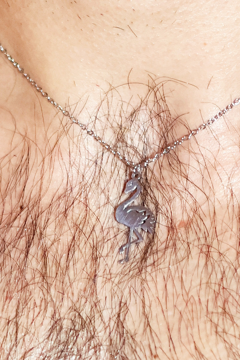 Flamingo Necklace - Silver