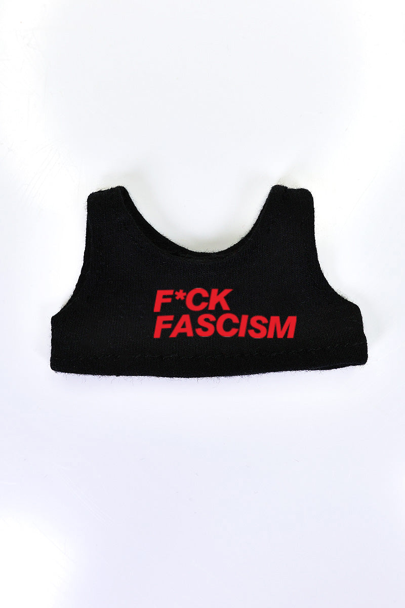 F*ck Fascism Fashion Figure Crop Tank- Black