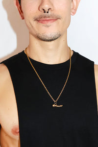 Penis Chain Necklace - Silver