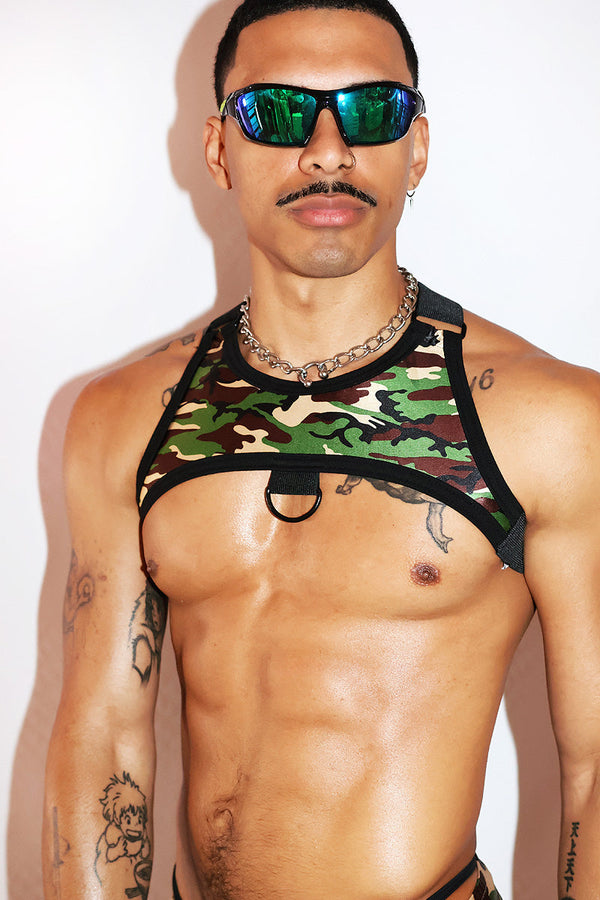 Army Camo Tank Harness in Army, view 2
