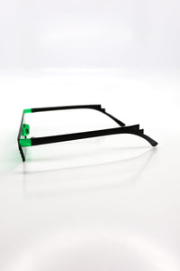 Pixel Shield Sunglasses – Neon Green