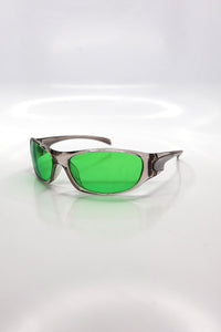 Slim Rectangle Sunglasses – Green
