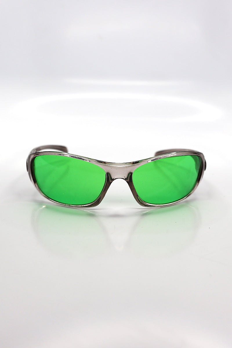 Slim Rectangle Sunglasses – Green