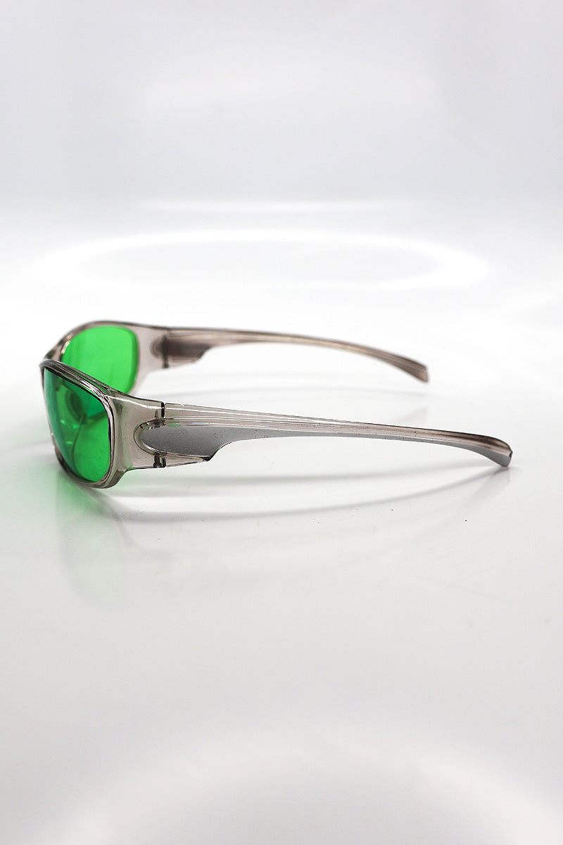 Slim Rectangle Sunglasses – Green