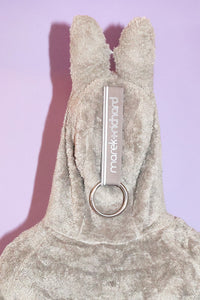 Laboyboy Furry Monster Hoodie Strap Thong Bodysuit- Stormy