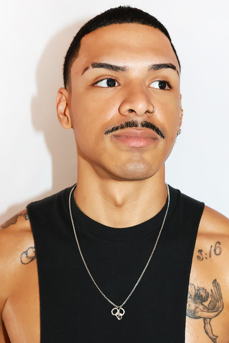 Handcuffs Necklace - Silver