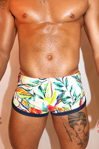 Tropicana  Shorty Running Shorts - White