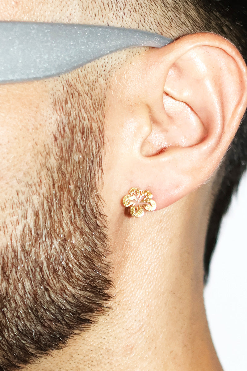 Hibiscus Single Earring-Gold
