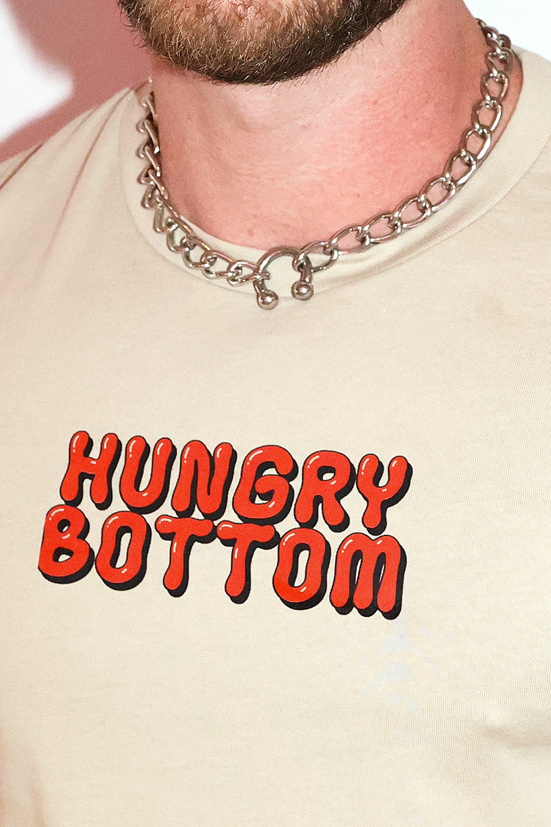 Hungry Bottom Crop Tee- Tan