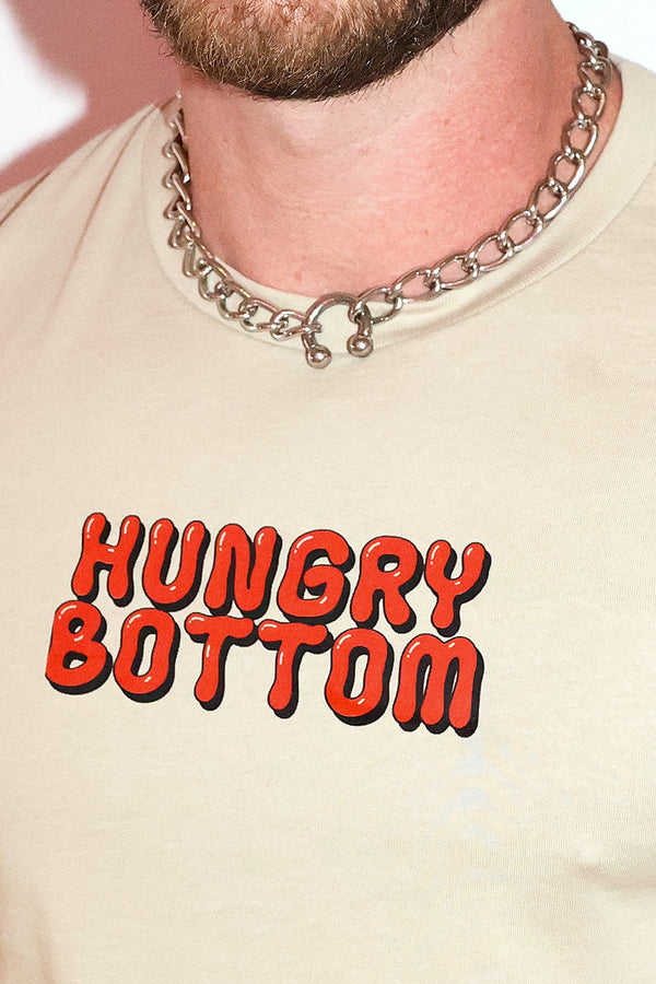 Hungry Bottom Crop Tee- Tan