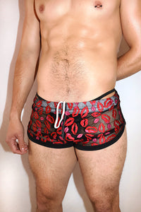 Kisses Mesh Shorty Running Shorts- Black