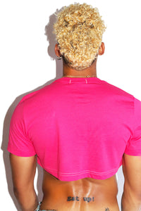 Lick It  Extreme Crop Tee-Fuchsia