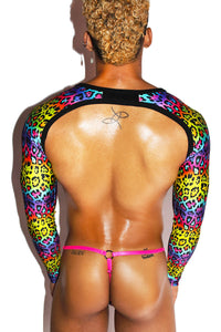 Cheetah Rainbow Buckle Arm Guard Harness- Black