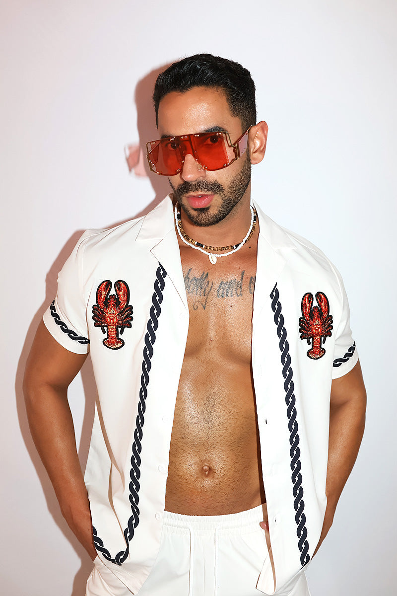 Catch of the Day Lobster Patch Shirt - White