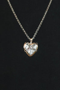 Bling Heart Necklace - Silver