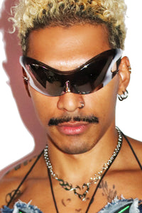 Cyber Synth Sunglasses- Silver