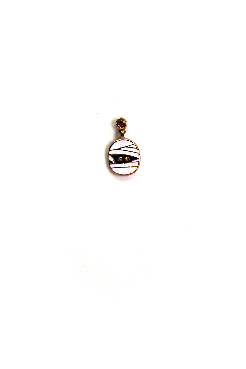 Mummy Single Earring - White