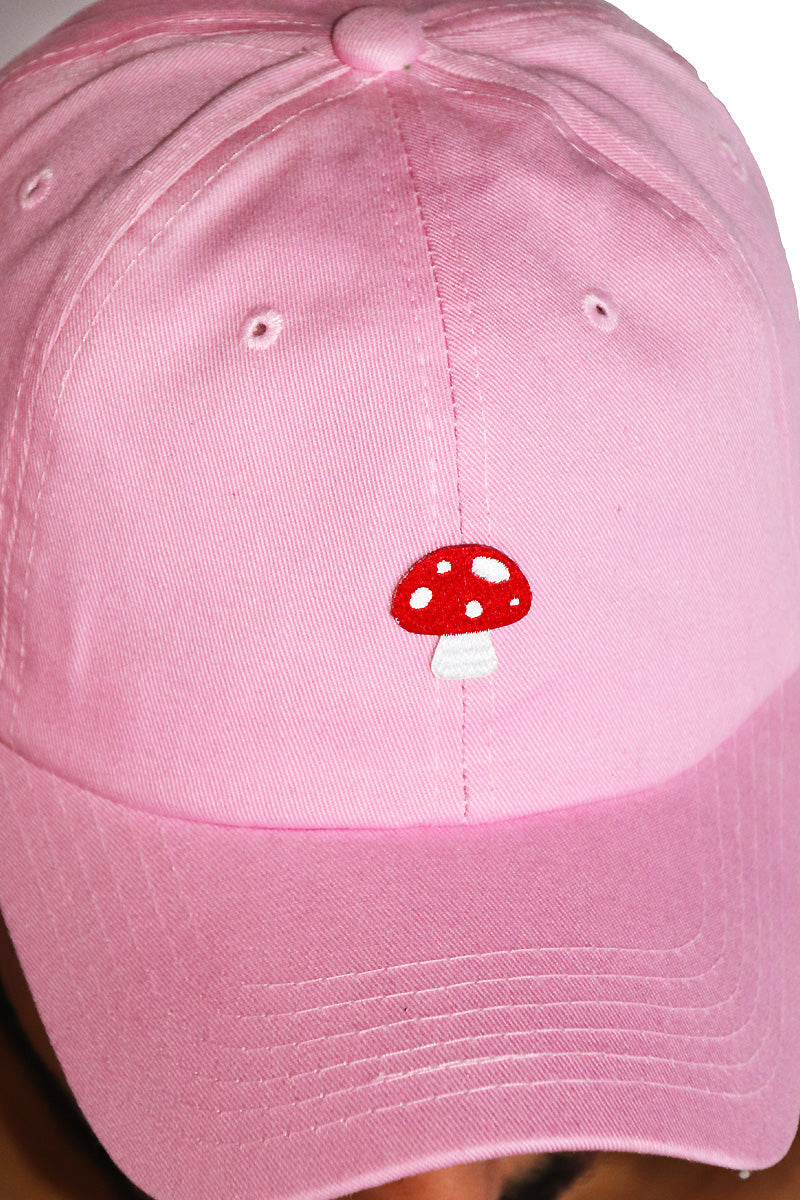 Mushroom Patch Dad Hat -Pink