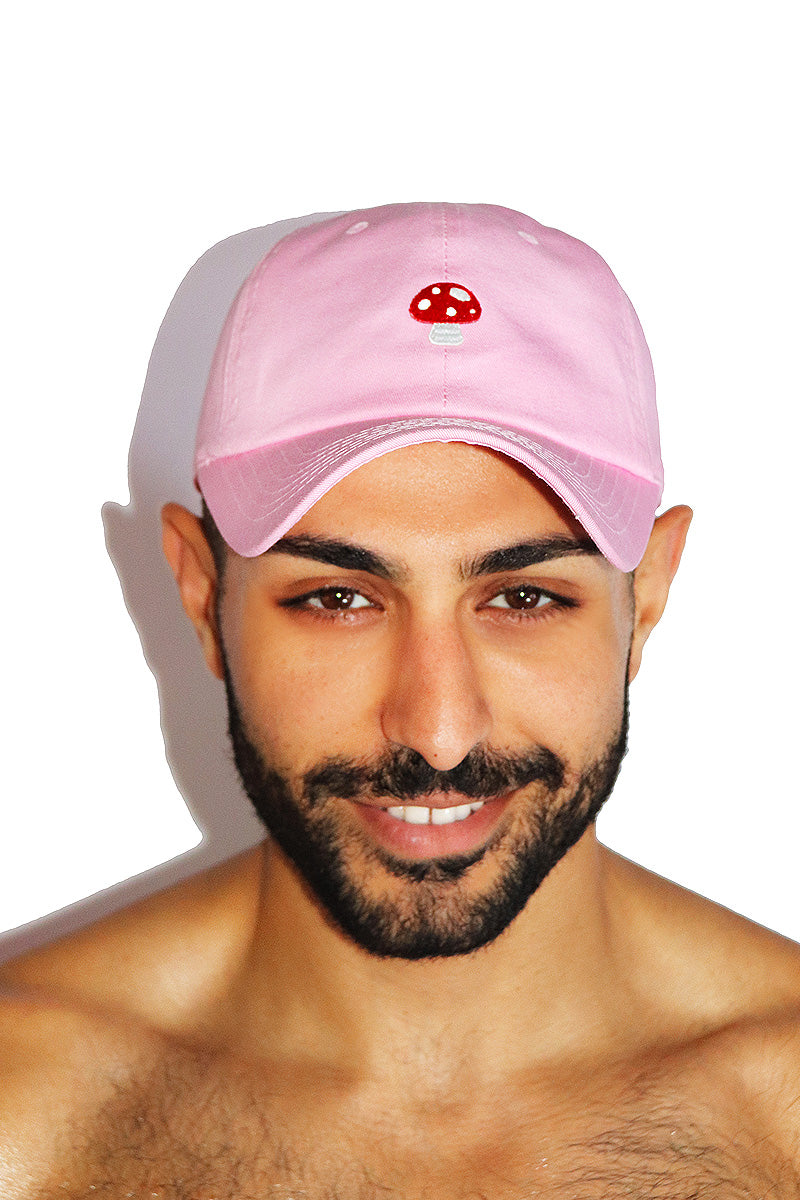 Mushroom Patch Dad Hat -Pink