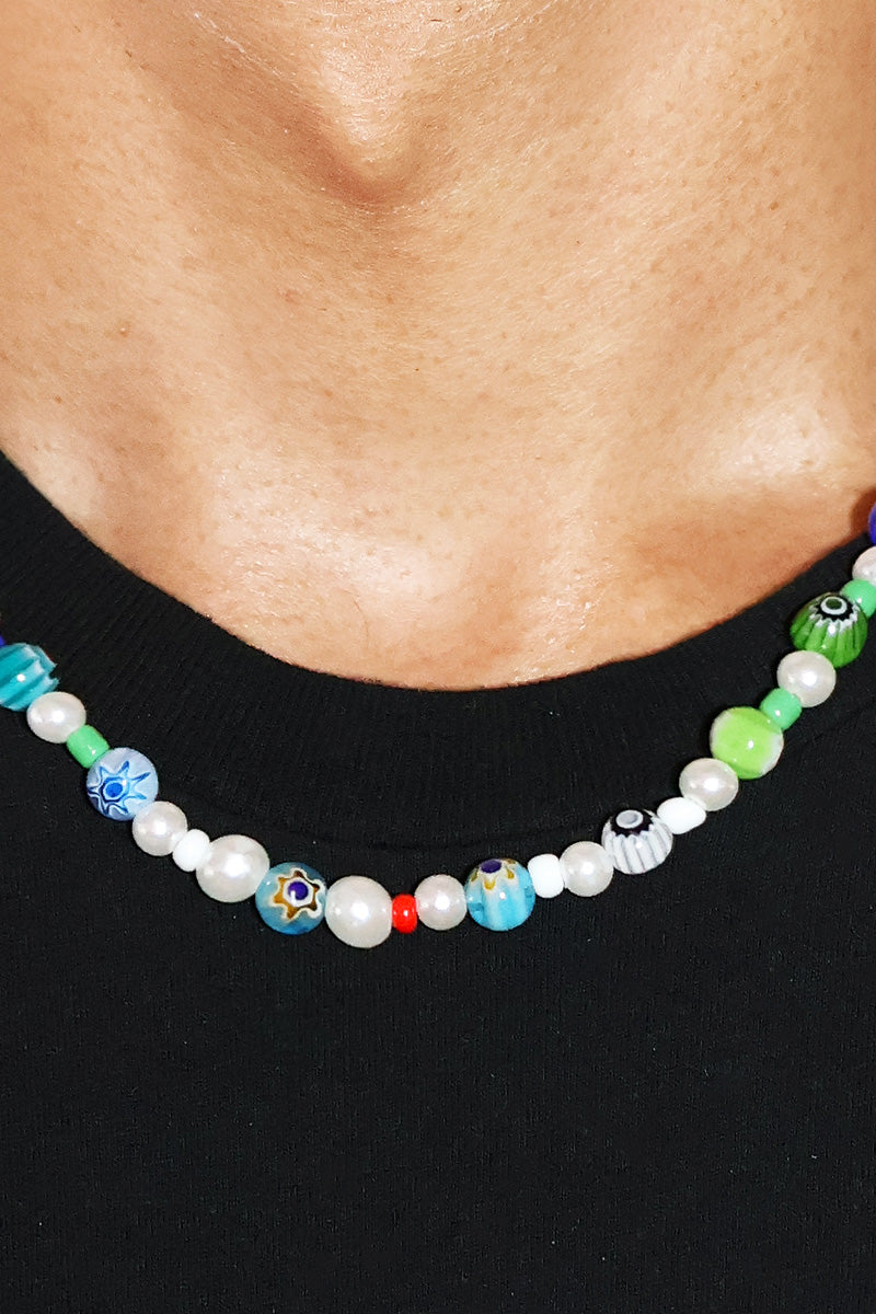 Rainbow Pearl Necklace - Multi