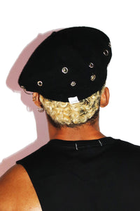 Pierced Beret- Black