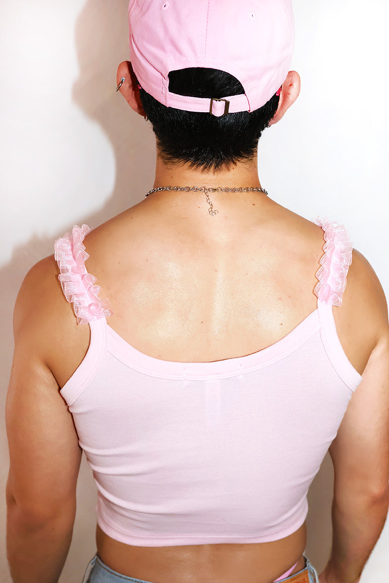 Pig Frills Princess Cami Baby Tank-Pink