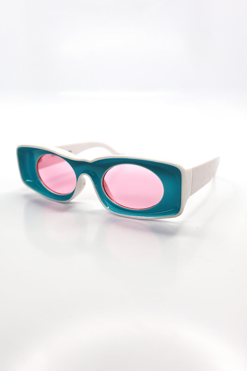 Mod Jelly Oval Sunglasses – Teal