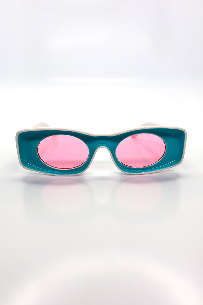 Mod Jelly Oval Sunglasses – Teal