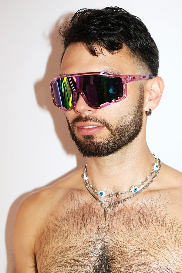 Racer Shield Sunglasses – Pink