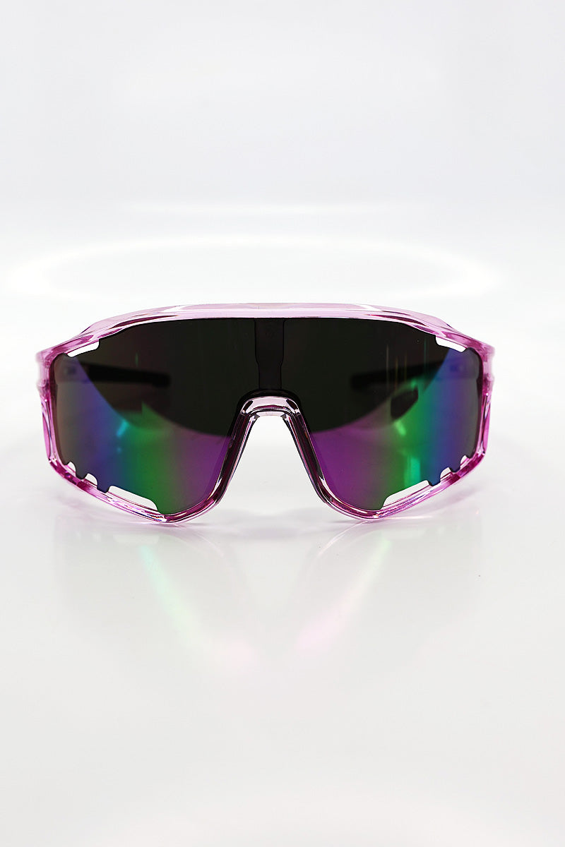 Racer Shield Sunglasses – Pink