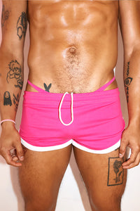 Core Shorty Running Shorts in Fuchsia