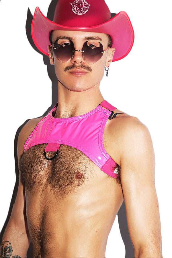 Playmate Vinyl Tank Harness- Neon Pink