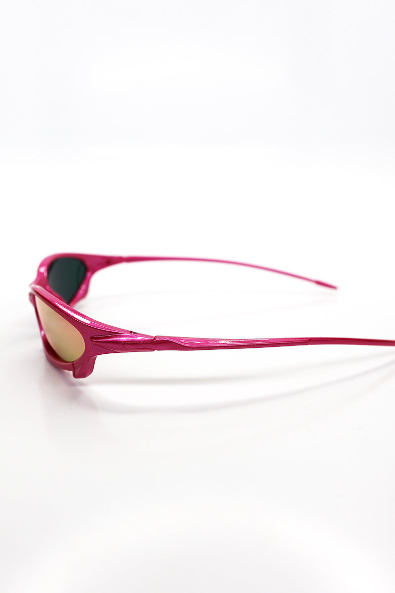 Y2K Micro Wrap Sunglasses – Pink