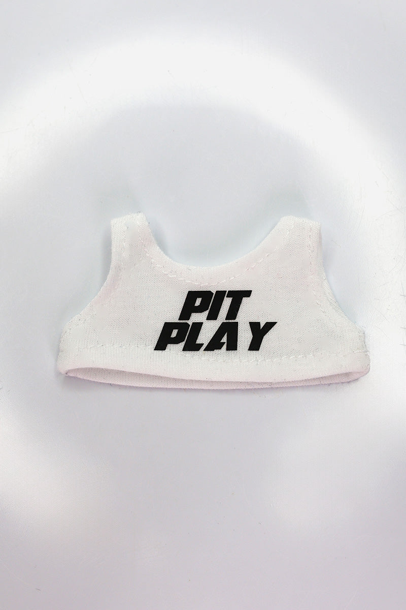 Pit Play Fashion Figure Crop Tank- White