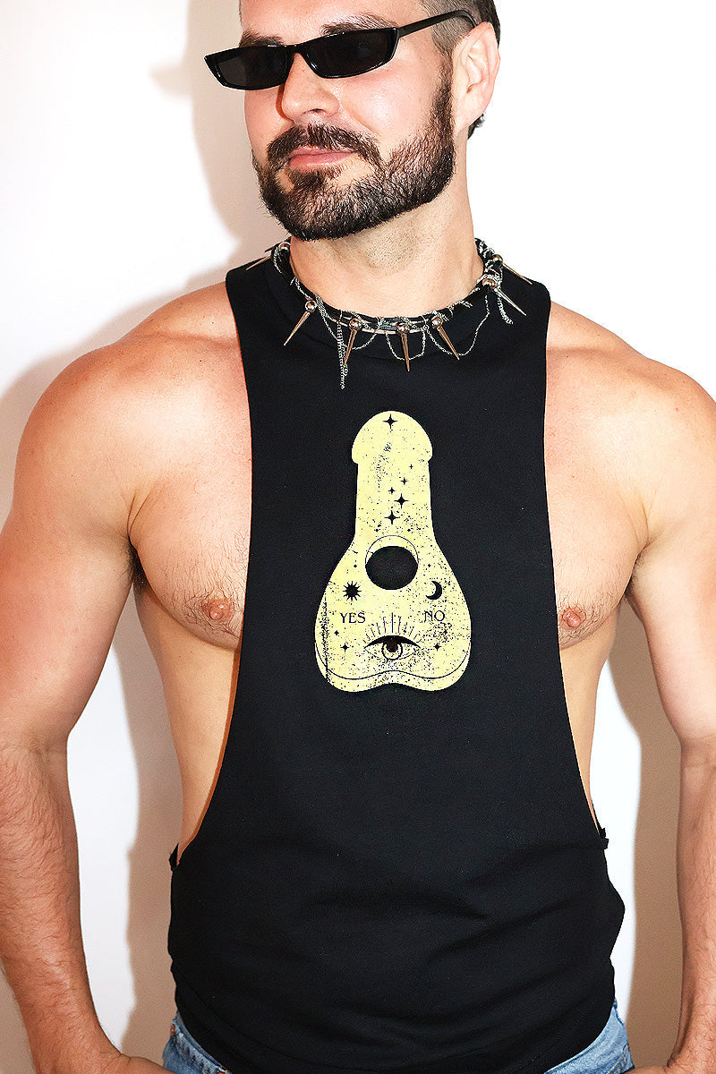 Dick Summoning Vintage Low Armhole Tank- Black