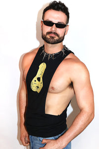 Dick Summoning Vintage Low Armhole Tank- Black