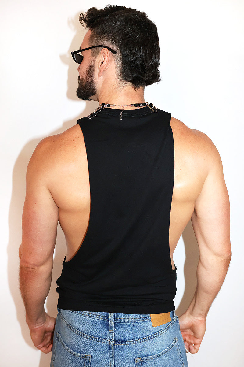 Dick Summoning Vintage Low Armhole Tank- Black