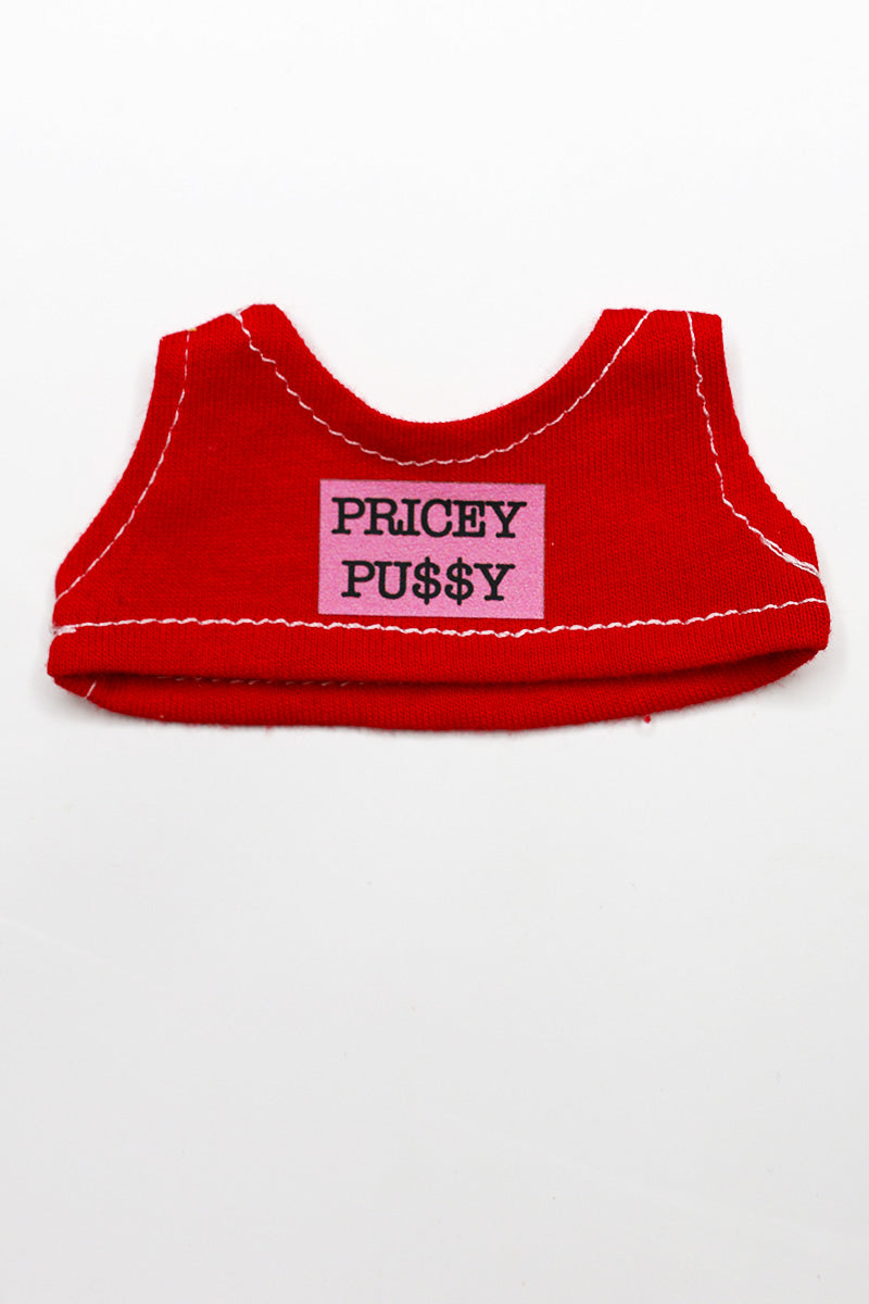Pricey Pussy Monster Doll Crop Tank- Red