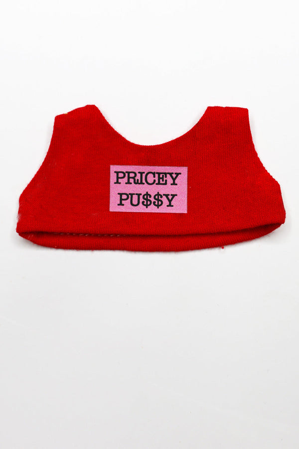 Pricey Pussy Fashion Figure Crop Tank in Red